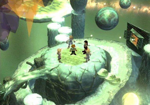 Cloud Strife in the subconscious mindscape