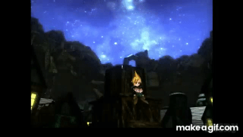 Young Cloud and Tifa in the Nibelheim flashback